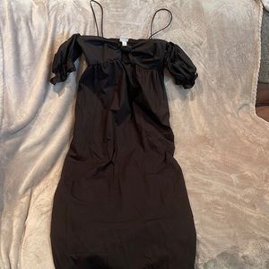 A New Day black off the shoulder maxi dress with straps SIZE XS NEVER WORN